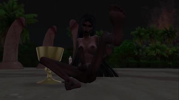shemale in videogame with hot feet 