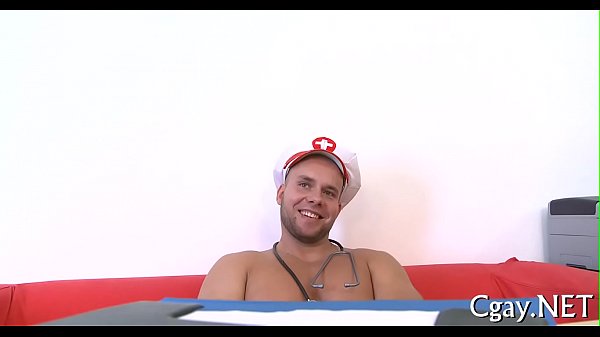 Blowjob for charming homo chap 