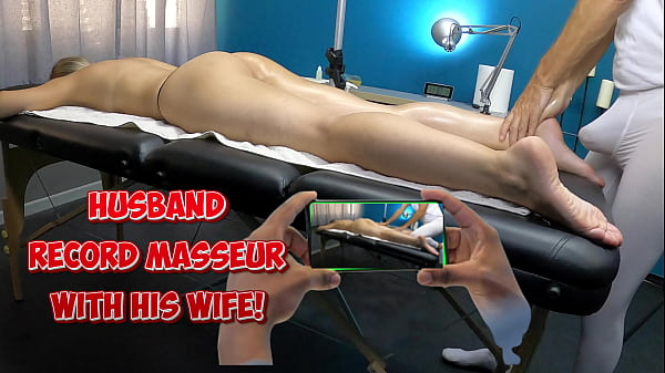 Masseur Touch his_Dick on_my Wife_s Body Husband Records with Mobile Phone the Dick of Boner Masseur getting bigger when he massages wife_s Ass in Massage Room
