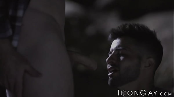 Cock hungry jock Casey Everett deepthroats big dick muscle cowboy Nick Fitt in the woods before having his ass rimmed and ready for bareback pounding. 