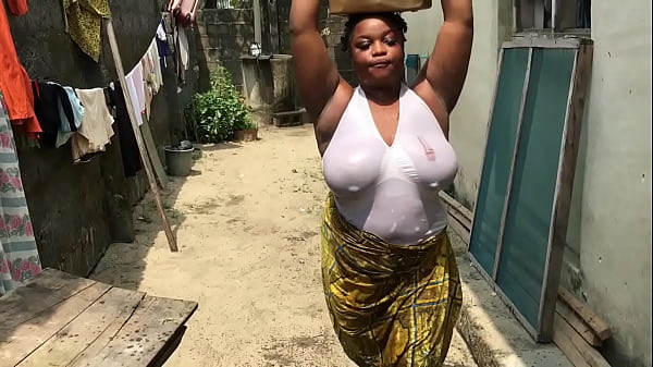 AT THEWELLSPRING TRYING TO FETCH SOMEWATER TO DO MY_HOUSE CHORES I BUMPED INTO MY NEIGHBOR WHO HAS BEEN WOOING ME INTHE COMPOUND SEEING MY_BIG BOOBS DANGLING GOT ATTRACTEDAND FUCKED ME OUTDOOR