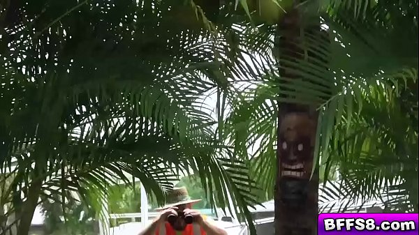 Hot babes Alessia, Mina and Nikki called the_landscaping guy_Peter to join them