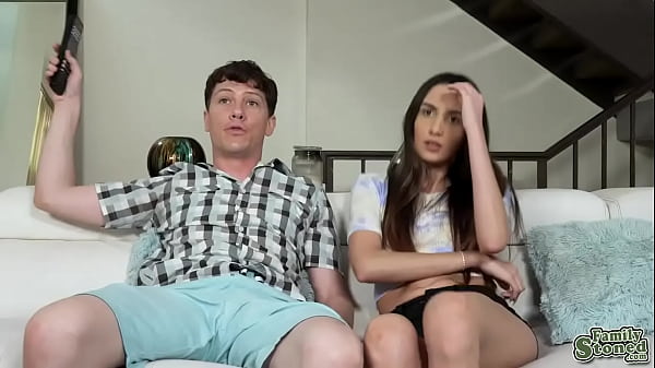 Play MP4 - Stepbrother whips out his big boner for his stepsister to slobber