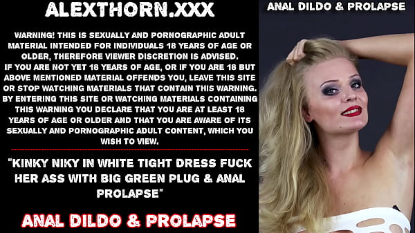 Big Green Plug & Anal Prolapse Blonde thumbnail