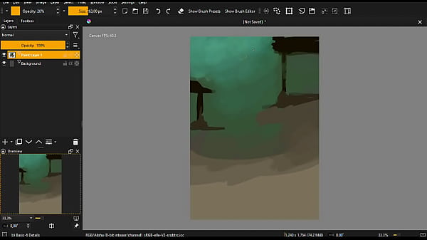 Sketchy painting test video 