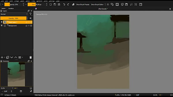 Sketchy painting test video 