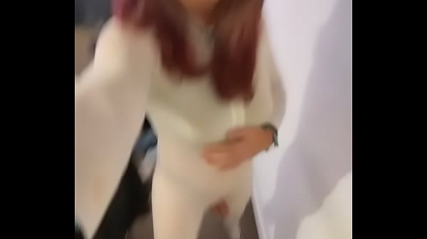 Jessica in a white body suit boobs and hot legs and soft cock 