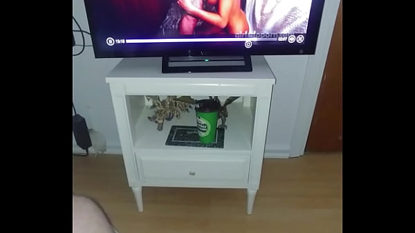 Cumming and watching porn in my lil bedroom while his at