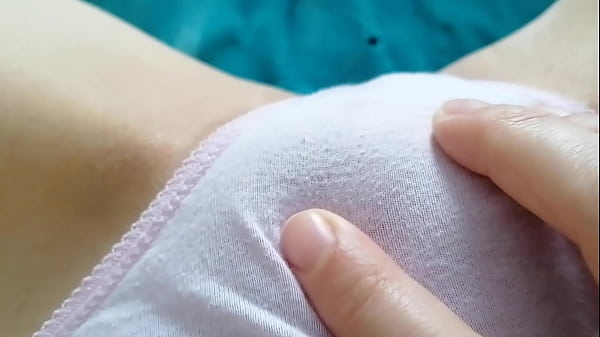 Babe plays with her pussy