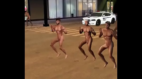 Dancing naked in the street