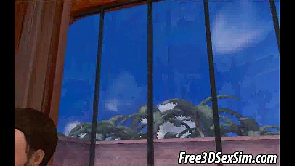 3D ebonybabe gets double teamedby two_white guys