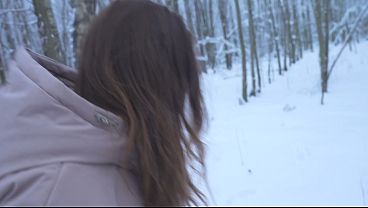 Nonton During A Lovely Walk In The Winter Forest, My Pussy Was Filled To The Limit 4k Hd Tim Team thumbnail