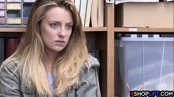 Play MP4 - Blonde petite teen thief got banged in the back office