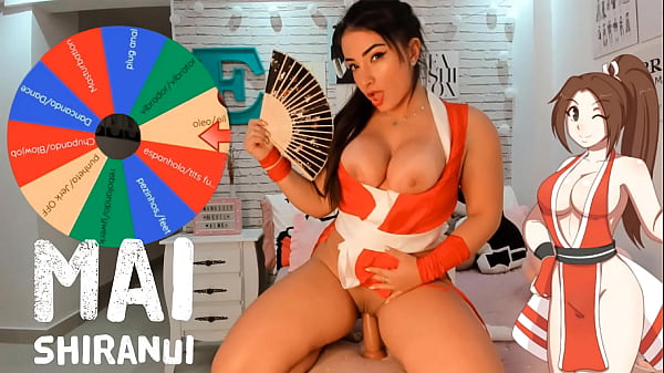Mai Shiranui Cosplay Big Ass Girl Playing The Wheel Of Sex Jerk Off Game Blowjob Oil On Boobs And Ass And Pussy Fucking With Her Sex Machine thumbnail