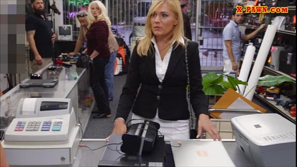 Hot blonde_milf pawns her_pussy and nailed_at the_pawnshop
