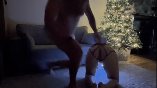 Festive fuckin front of theChristmas tree