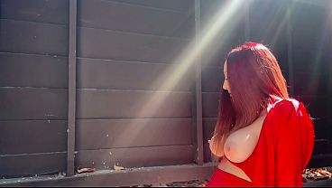 European stepmom artemisia love showing her perfect boobs for you outdoor