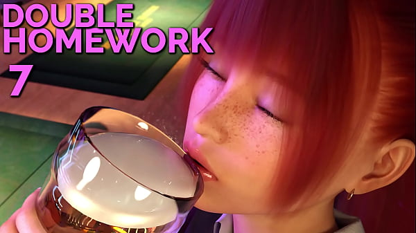 In a bar with a cute redhead double homework