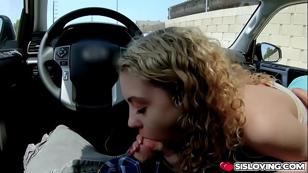 Skinny stepsister slobbs and_sucks her stepbrothers_cock