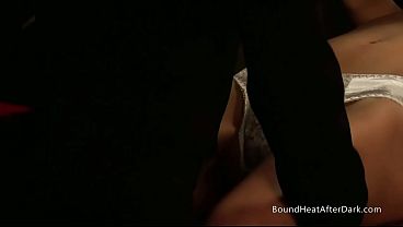 Sexy lesbian mistress enjoys in pleasure and multiple orgasms with slave