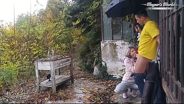 Behind The Scenes Of Gina Gerson Outdoor Fucking Session in a Rainy day 