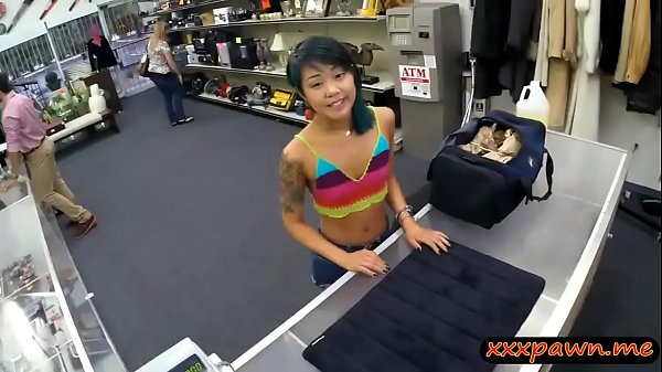 Skinny asian babe nailed by pawn keeper at the pawnshop 