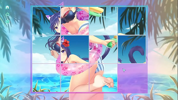 Nekos in bikinis puzzle gameplay 