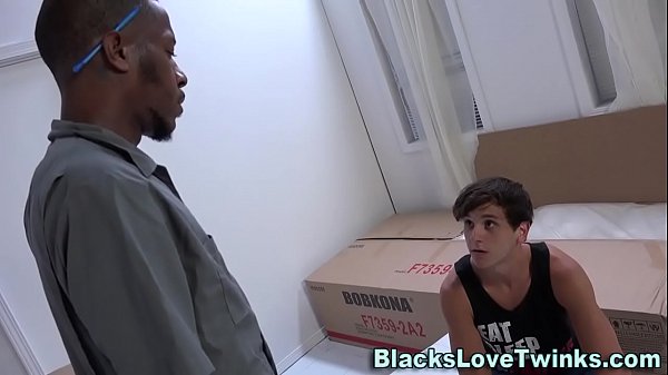 Teenager sucks black cock