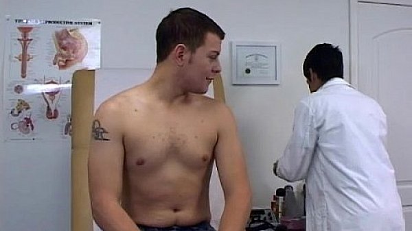 Sexy hunk Isaac gets big cock checked gay sex 