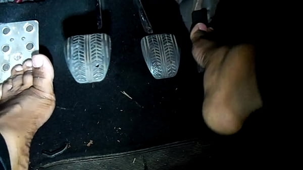 Roommates boyfriend took my car on a joyride toying the gas pedal with_his barefoot