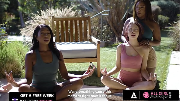 Meditation class turn into steamy sex with two cuties 