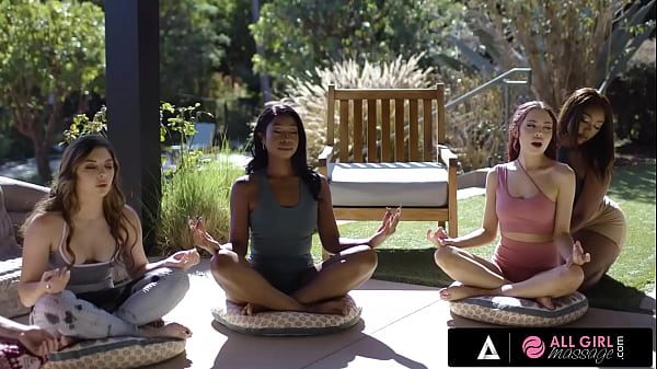 Meditation class turn into steamy sex with two cuties