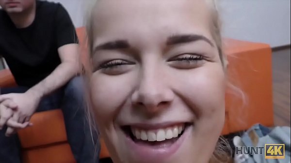 HUNT4K. Smiling girl sucks and_rides boner well for good_payment