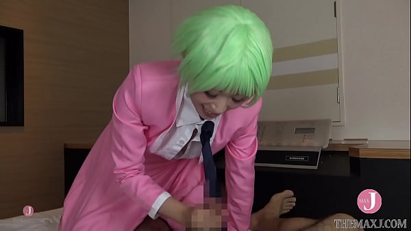 [HentaiCosplay] Green-haired cute cosgirlgives a_thick blow job!