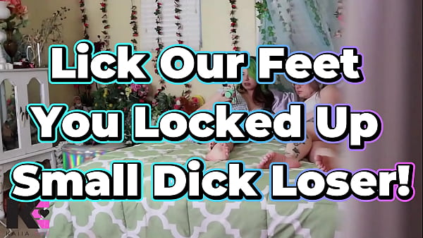 Nonton Lick Our Feet You Locked Up Spying Small Dick Loser! thumbnail