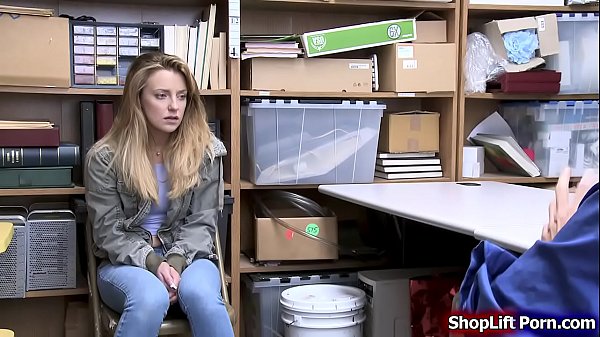 Teen blonde is arrested by an lp officer because she and her friends caught stealing officer made a deal with he can do whatever he wants to her she can easily officer pulls out his cock and fucks her tight pussy