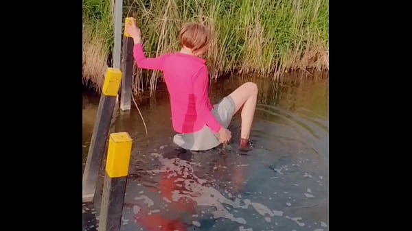 Annemieke Plays In Public After Getting Wet And Dirty thumbnail