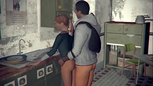 Трахаю соседку в задницу на кухне пока жена_на работе Частное 3D порно
