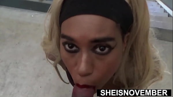 PUBLIC BLOWJOB DEEPTHROAT STEP BROTHERS DICK ON_MY KNEES THEN CUM SWALLOW_COCK