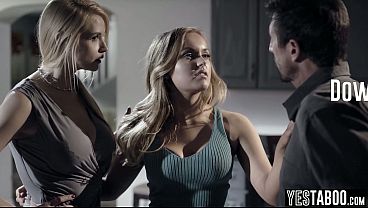 Big boobs teen has threesome with mature MILF step mother and stepdad on her Birthday 