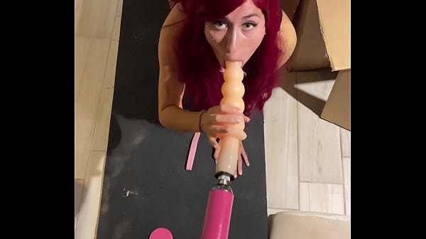 My Sex Machine fucks Deep Throatwith Huge DildoTeen Cat Girl Sucking sex toy Hardcore_Fetish Blowjob