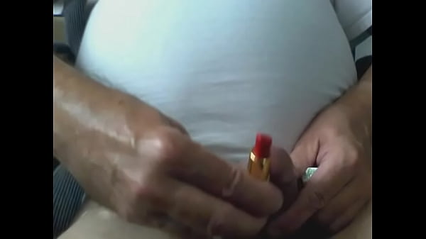 Jacking with wife'_s lipstick, mascara and  beads