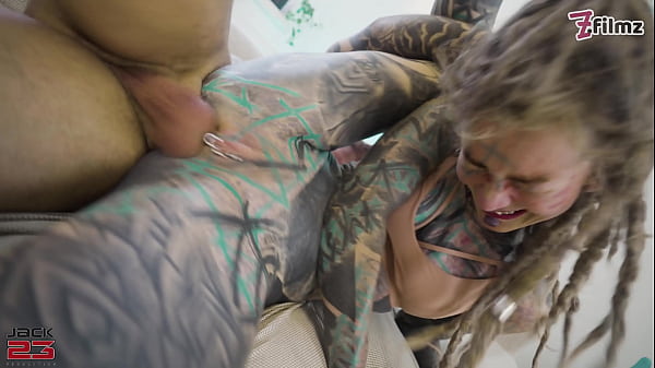 Play MP4 - Fully tattooed girl gets all her holes pounded by a huge cock and gets cum in her anal gape double penetration