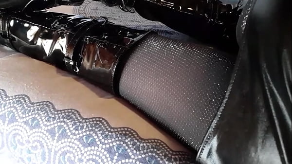 Laura on hee step sister beautiful legs on pantyhose microskirt and high heels