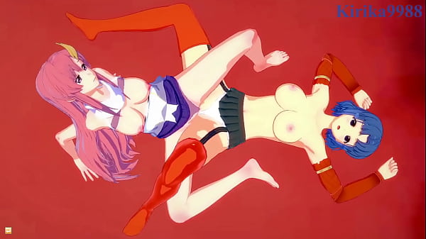 Kusuha Mizuha and Lacus Clyne and Cagalli Yula Athhaintenselesbianplay Super Robot Wars Alpha Mobile SuitGundam_SEED Hentai