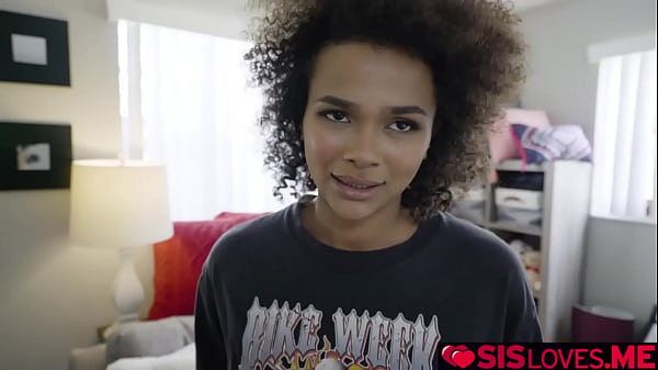 Black hottie_babe enjoying her new stepbrothers_company