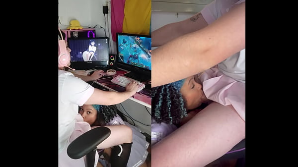 Blowjob While Playing Games On My Trans Gf thumbnail