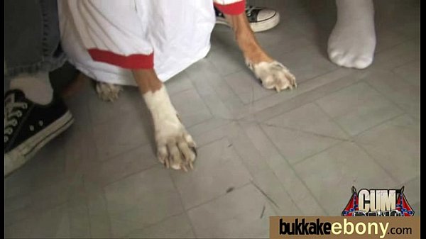 Ebony Cum_Slut Hottie Bukkake Party 8