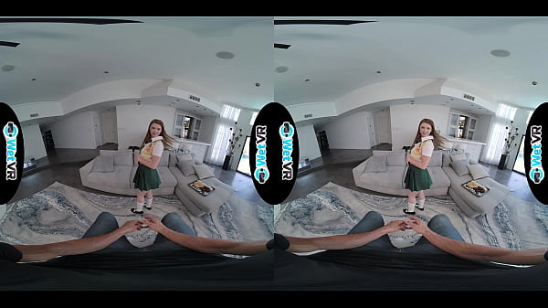 Horny Redheaded teen fucks big dick in Virtual Reality 