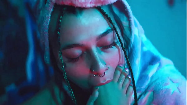 Tickling feet and pussy play with lesbian friend 